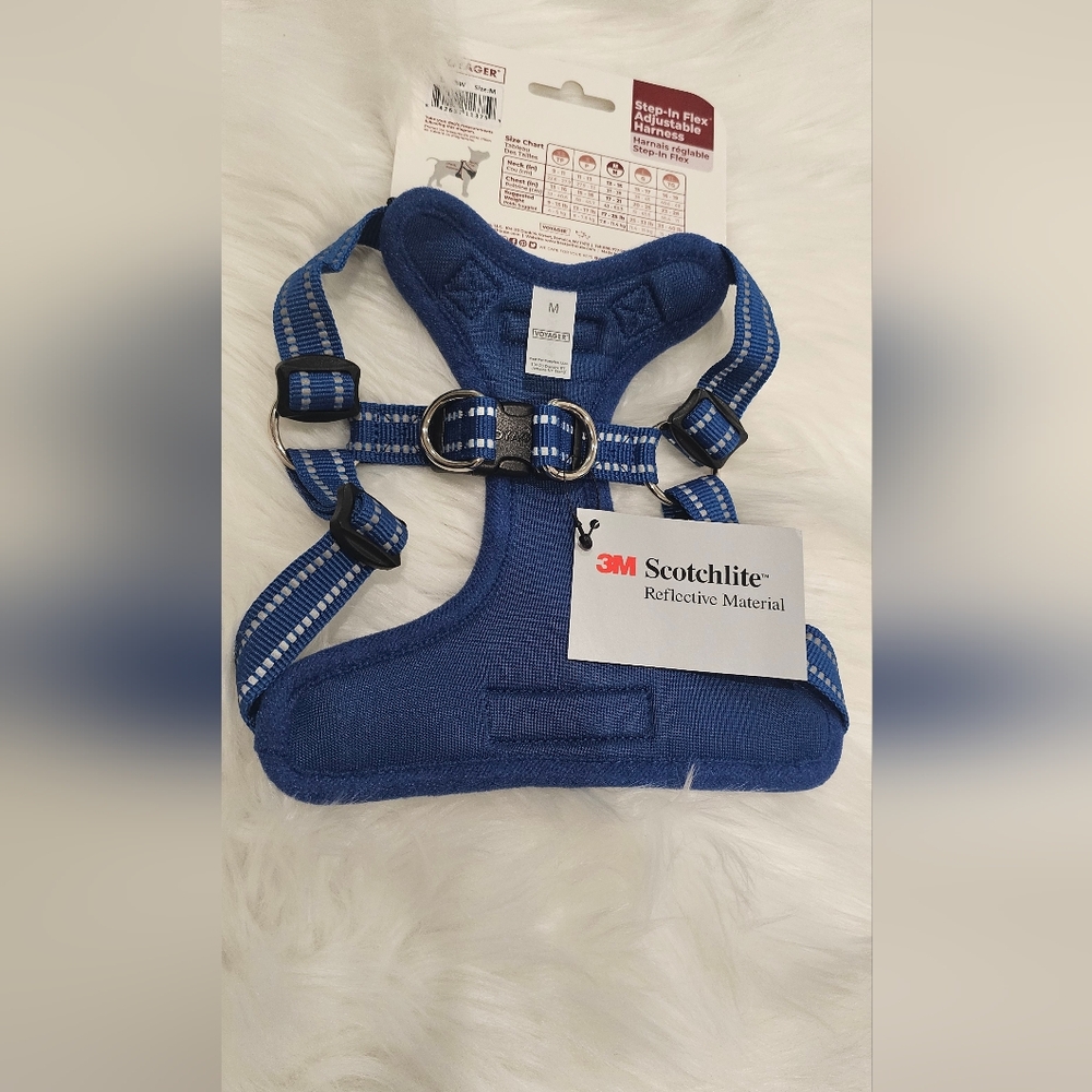 Voyager Fully Adjustable Step in Dog Harness - Royal Blue S & M - Picture 3 of 5